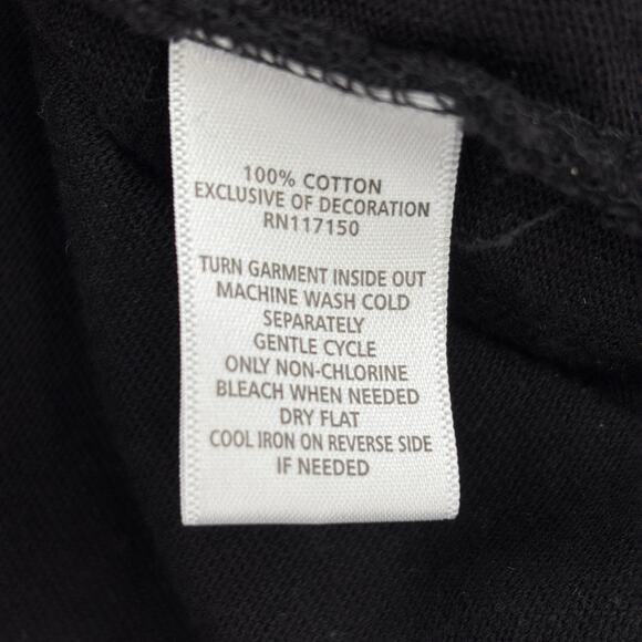 Quacker Factory Duet Knit Top Size L Black Eyelet Rhinestone 3/4 Sleeve Cotton - Picture 10 of 10